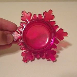 Red Snowflake Tealight Holder❄️